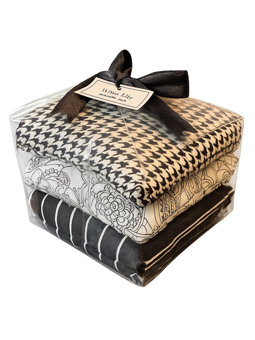 White Lily Sachet Set of 3 Decorative Fragrance Sachets Black & White Gift Set